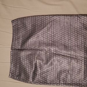 Silver patterned skirt